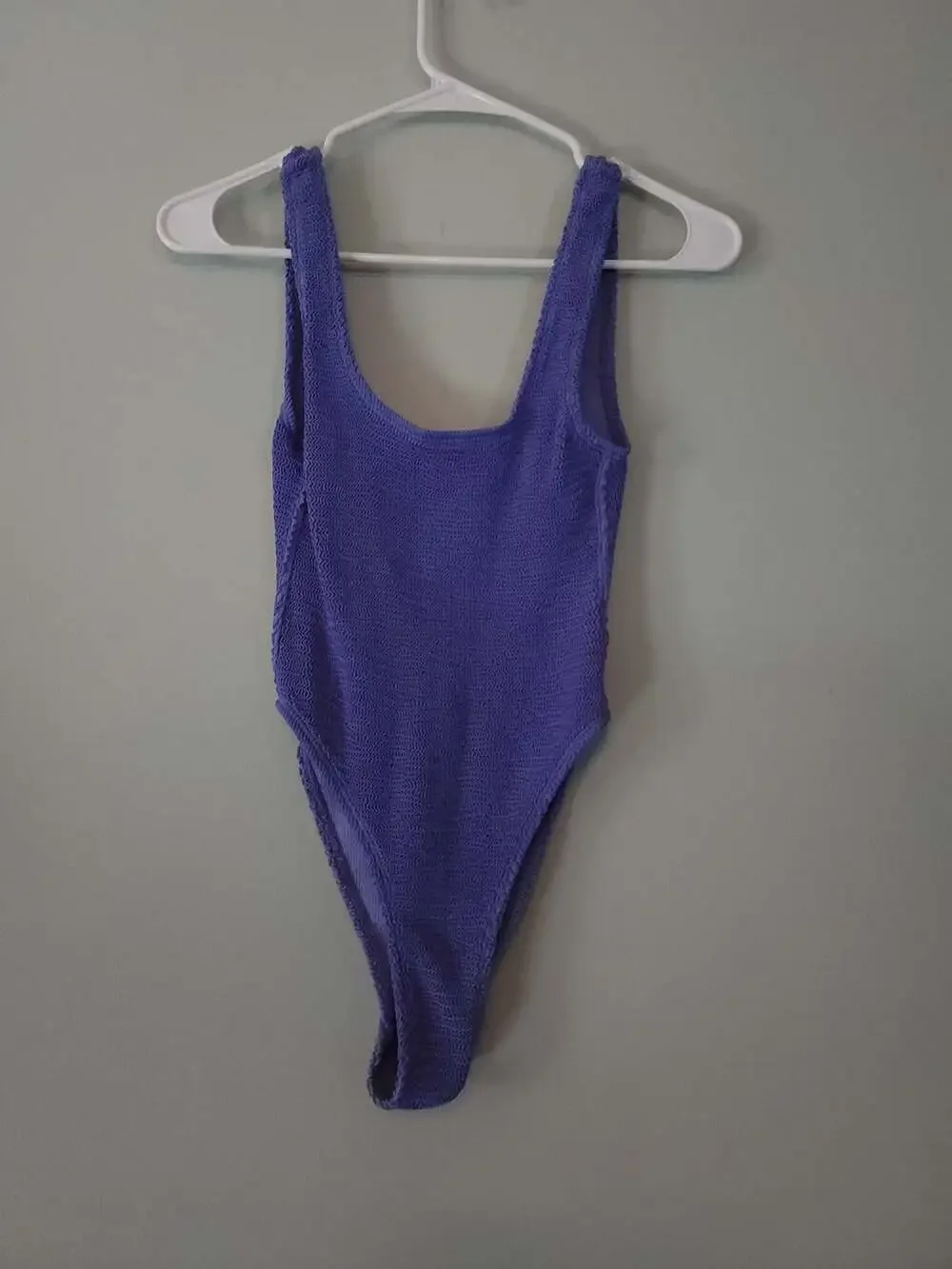 ​Resortwear Poolside Vitality Cloud Crinkle High-Cut One Piece Swimsuit